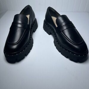 SCHUTZ Black Loafers with Studded Sole